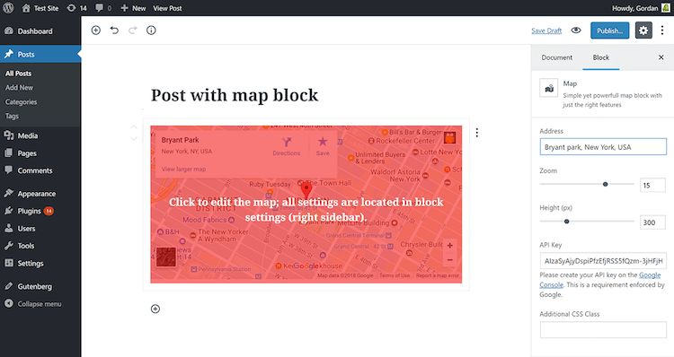 Google-Maps-Gutenberg-Block