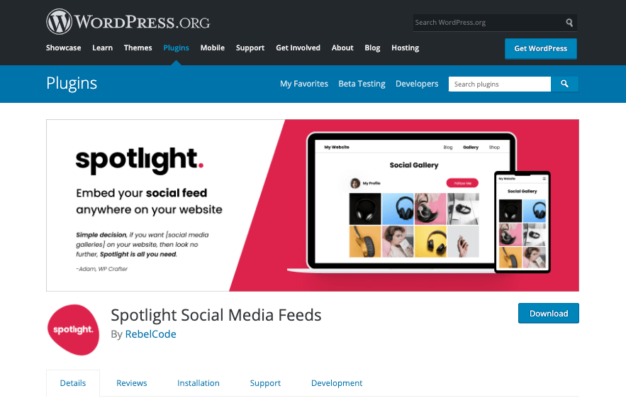 Spotlight Social Media Feeds