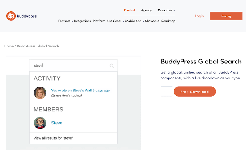 BuddyPress Global Search