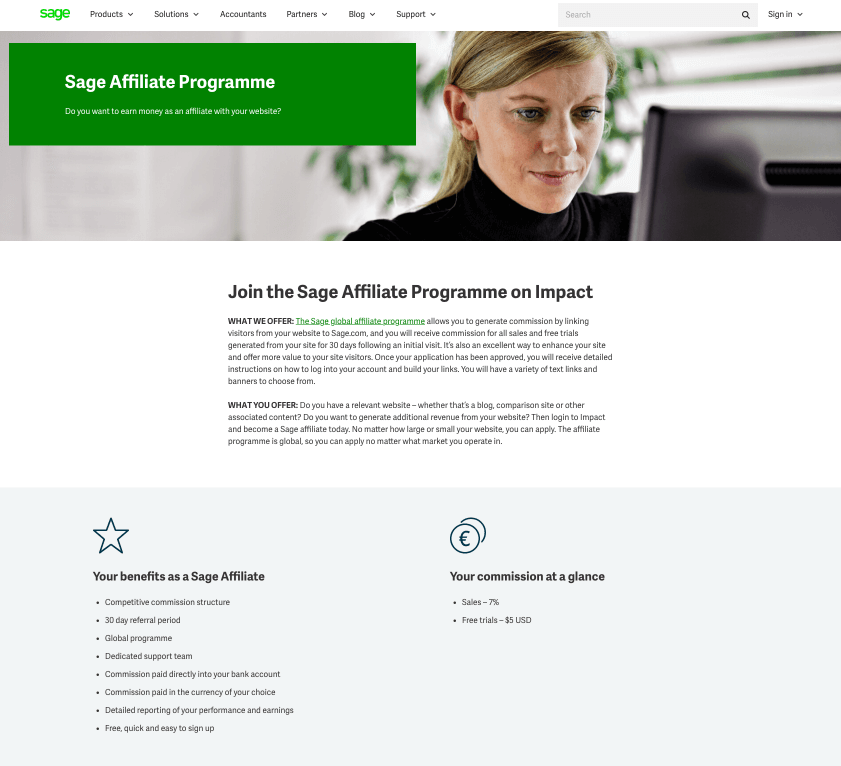 Sage Affiliate Programme