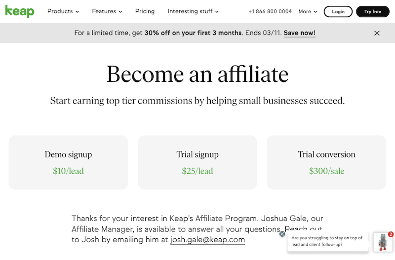 Keep Affiliate Program