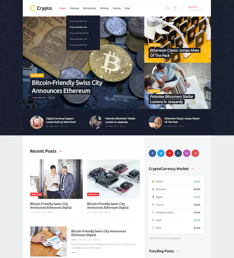 23 Best Cryptocurrency WordPress Themes 2023 | NitDit